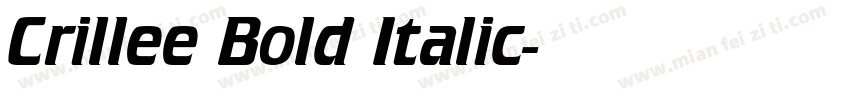 Crillee Bold Italic字体转换